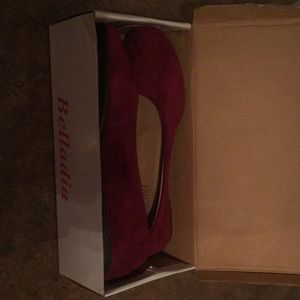 Burgundy flats